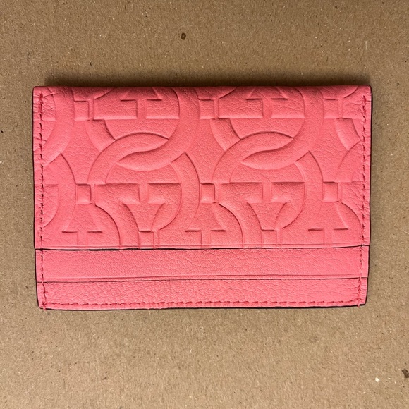 Ferraro women’s embossed leather 2.0 Card Case- pink - Picture 3 of 5